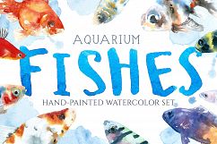 Aquarium Fishes Watercolor Clipart Product Image 1