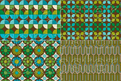 Mod Blue &amp; Green Seamless Patterns Product Image 4