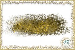 Ochre Amber Brush Strokes Clipart Autumn Golden Glitter  24 PNG - transparent background images Product Image 16