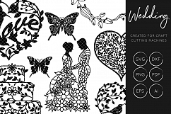 Wedding SVG Bundle - Hand Lettering - Detailed Florals SVG Product Image 5