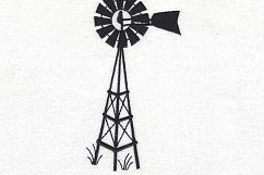 Simple Winged Farm Windmill Embroidery Design Product Image 4