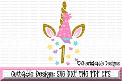 Unicorn Birthday Svg, Birthday SVG, First Birthday Svg, 1st Birthday Svg, Unicorn svg cut file, svg pattern, Cricut instant download Product Image 1