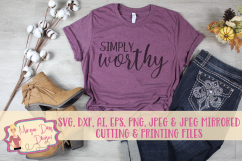 Simply Worthy SVG, DXF, AI, EPS, PNG, JPEG Product Image 1