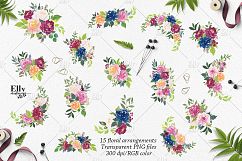 Watercolor flowers clip art - Grace Product Image 2