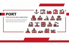 Container Port Tool Landing Header Vector Product Image 1