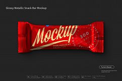 Glossy Metallic Snack Bar Mockup Product Image 1