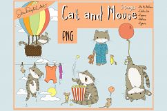 Cat and Mouse | Clip Art Illustrations PNG Product Image 1