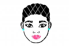 Short Afro Hair svg, Black Girl Magic svg, Women svg, Afro  Product Image 2