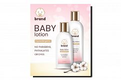 Baby Lotion Creative Promotional Banner Vector Product Image 1