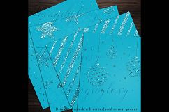 16 Blue Glitter Christmas Printable Digital Papers 12 inch Product Image 8