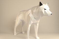 Papercraft Wolf, Paper Wolf, Game of Thrones, Direwolf DIY, Animal Trophy, Paper Dog, Paper Animals, Paper Statue, Home Decor, XXL Low Poly Product Image 3