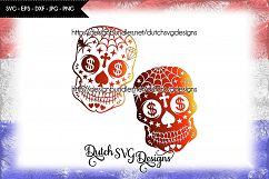 2 Sugar skull cutting files, sugar skull svg, cricut svg Product Image 2