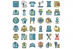 Clothing repair icons set vector flat Product Image 1
