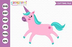 Pink unicorn SVG, Unicorn SVG, unicorn cut file Product Image 1