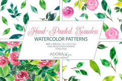 Watercolor Floral Seamless Patterns Product Image 2