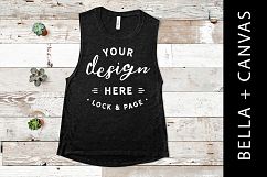 Heather Black Bella Canvas 8803 Mockup Tank Top Muscle Vest Product Image 1
