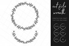 Wreath SVG Cut File - Wreath Clipart - Laurel SVG Cut File Product Image 2