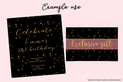 Sparkly Gold Confetti (Sparse) - transparent backgrounds Product Image 2