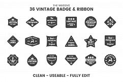 36 VINTAGE BADGE &amp; RIBBON Vol.8 Product Image 2