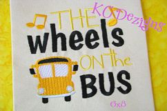 The Wheels On The Bus Machine Embroidery Design Product Image 2
