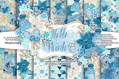 Hello Winter digital paper pack Product Image 1