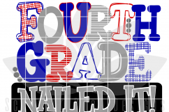 Fourth Grade Nailed It - Boy SVG Product Image 2