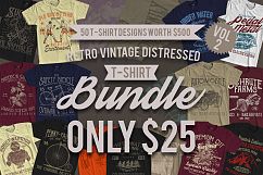 50 Retro Vintage T-Shirt Designs VOL 2 Product Image 1