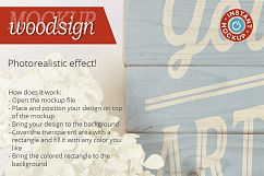Instant photorealistic woodsign mockup Product Image 3