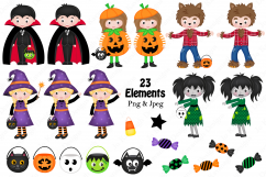 Halloween clipart, Halloween graphics &amp; Illustrations, Witch Product Image 2