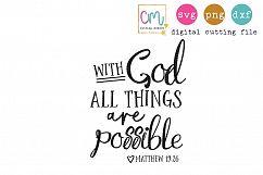 With God All Things Are Possible  Product Image 1