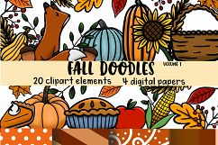 fall clipart, thanksgiving clipart, leaf clipart, fall clip Product Image 1