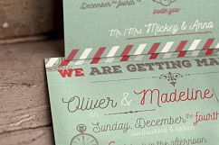 Vintage Airmail Wedding Invitation Product Image 4