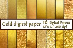 Gold Foil Digital Paper Product Image 1