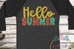 Hello Summer SVG DXF PNG Product Image 1