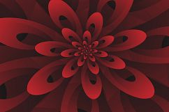 Abstract 3D Digital Modern Red Floral Design Background Product Image 2