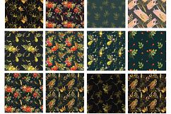 Royal Autumn watercolor seamless paper pack, fall pattern Product Image 2