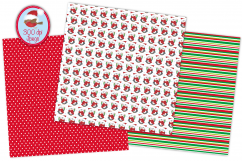 Christmas digital papers, Christmas patterns, Santa papers Product Image 3