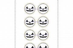 Scary Face ITH Halloween Feltie Embroidery Design Product Image 8