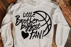 Basketball SVG - Biggest Fan SVG Big Little Sister Brother Product Image 2