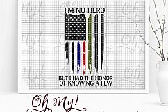 Distresses Flag - I&#039;m No Hero - SVG Cutting File Product Image 2