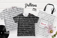 Music note. Seamless pattern. Sheet music. Template. Musical score Product Image 2