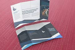 11x17 Four Panel Roll Fold Brochure Mockup Product Image 2