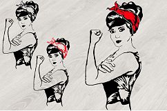 Girl Power Bandana, Rosie the Riveter babe youth women 797S Product Image 1