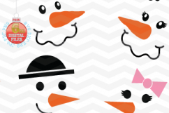 Snowman Svg - Snowman Faces SVG - Christmas SVG - Snow SVG Product Image 3