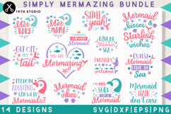 Simply Mermazing SVG Bundle - Mermaid SVG Bundle - MB33 Product Image 1