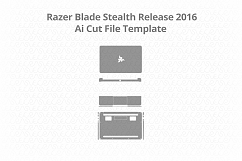 Razer Blade Stealth Vinyl Skin Vector Cut File Template 2016 Product Image 1