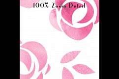 100 Seamless Watercolor Hand Drawn Rose Flower Digital Paper Product Image 4