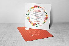 Floral Wedding Invitation Postcard Product Image 2