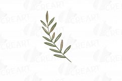 Autumn leaves and branches watercolor clip art pack, png Product Image 13