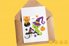 Witchy Poo Kitties cutting files svg, dxf, pdf, eps included - cut files for cricut and silhouette - Cutting Files SG Product Image 3